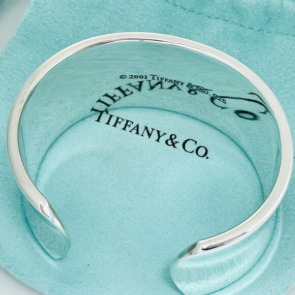 Small 6.25" Tiffany & Co 1837 Extra Wide Cuff Bracelet in Sterling Silver - Picture 4 of 12